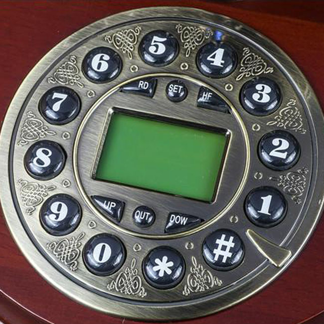 โทรศัพท์บ้านโบราณสไตล์วินเทจ สำหรับตกแต่งบ้าน คอนโด ที่ทำงาน ร้านต่างๆ ให้สวยงามน่าอยู่ยิ่งขึ้นไป สีไม้ - พร้อมส่งJL-651A
